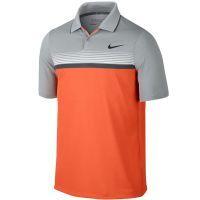 Modern Fit Stripe Polo - Orange/Grey/Black