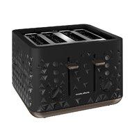 morphy richards 248101 prism four slice toaster in black
