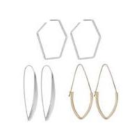 Mood geometric hoop earring set