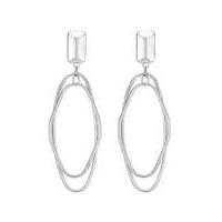 mood double oval drop earring