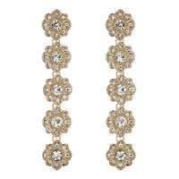 mood crystal floral droplet earring