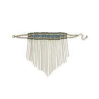 Mood beaded fringed bracelet