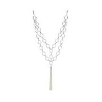 mood chain link tassel necklace