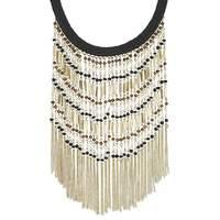 Mood tonal bead and tassel necklace