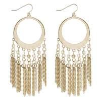 Mood open circle fringe hoop earring