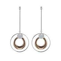 Mood multi tone circle stick earring