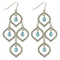 mood crystal droplet open earring