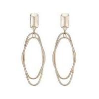 mood double oval drop earring