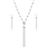 Mood lariat tassel jewellery set