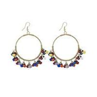 Mood beaded hoop earring