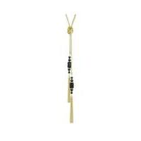 Mood black crystal lariat necklace