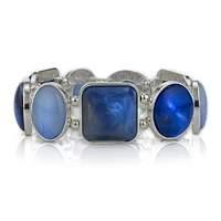 Mood blue tonal mixed shape bracelet