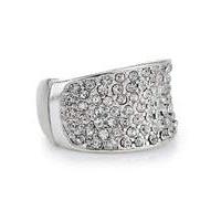 Mood crystal pave square ring