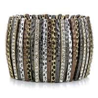 Mood pave stick stretch bracelet