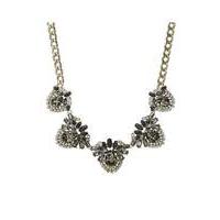 Mood crystal cluster statement necklace