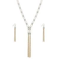 Mood lariat tassel jewellery set