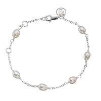 Molly Brown Girls Fresh Water Pearl and Silver Station Bracelet