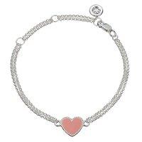 Molly Brown Pink Enamel Heart Bracelet