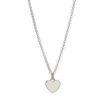 Molly Brown White Enamel Heart Necklace