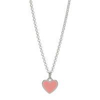 Molly Brown Pink Enamel Heart Necklace