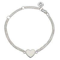 Molly Brown White Enamel Heart Bracelet
