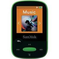 mp3 player sandisk sansa clip sport 8 gb green clip fm radio