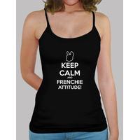 mpf keep calm and frenchie attitude woman straps