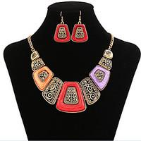 MPL Europe geometric Necklace Earrings Set