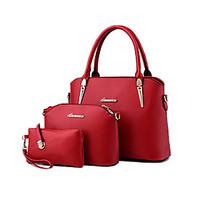 M.Plus Women\'s Fashion Casual PU Leather Messenger Shoulder Bag/Tote