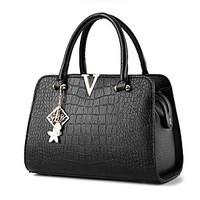 M.Plus Women\'s Fashion Crocodile PU Leather Messenger Shoulder Bag/Handbag Tote