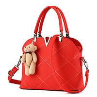 M.Plus Women\'s Fashion Plaid PU Leather Messenger Shoulder Bag/Tote