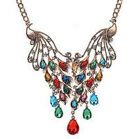 MPL Europe and the peacock Diamond Drop Necklace exaggerated