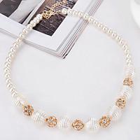 MPL European and American fashion diamond pearl necklace