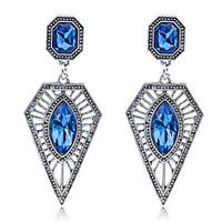 mpl europe water triangle hollow fashion all match gem earrings