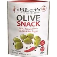 Mr Filberts Green Olives Chilli & Pepper 65g