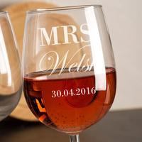 Mr & Mrs Personalised Wine Glass Set