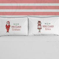 mr mrs claus pillowcase set