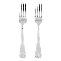 Mr. & Mrs. Cake Fork Set - Silver