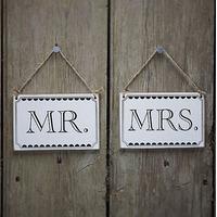 Mr & Mrs Chair Signs