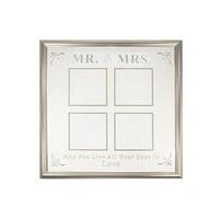 Mr & Mrs 4 Aperture Silver Frame