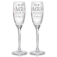 mr mrs personalised flutes