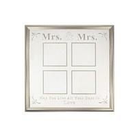 Mrs & Mrs 4 Aperture Silver Frame