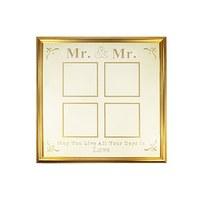 Mr & Mr 4 Aperture Gold Frame