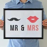 Mr & Mrs Framed Print