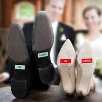 MR and Mrs Secret Love Shoe Stickers