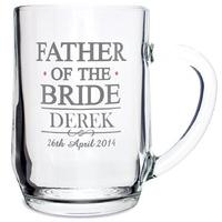 Mr & Mrs Father of the Bride Tankard Customised