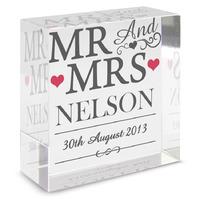 Mr & Mrs Medium Crystal Token Customised