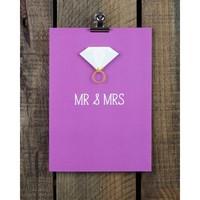 Mr & Mrs Diamond Ring Card