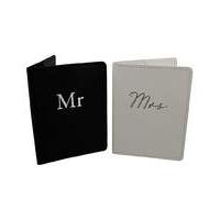 Mr and Mrs Set of Two Passport Holders