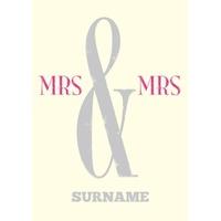 Mrs & Mrs | Civil Partnership Card